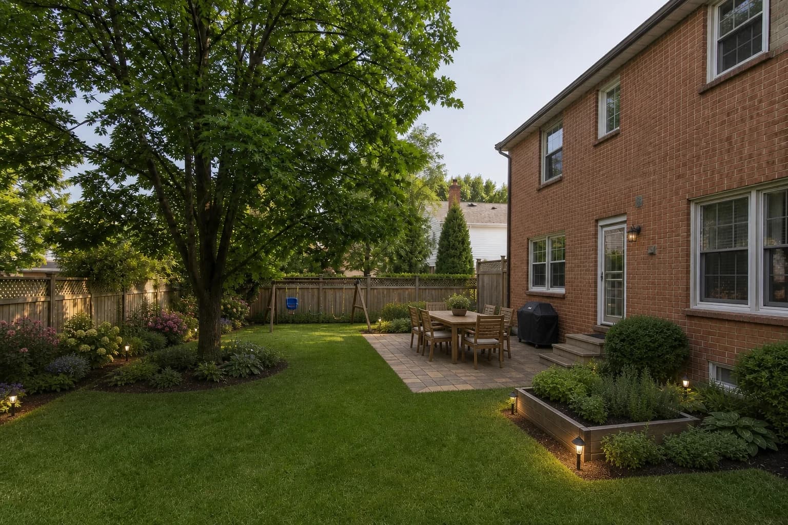 Personalized AI yard design for a family home